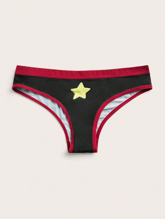 The Powerpuff Girls | ROMWE Set de lenceria con estampado de dibujos animados unido en contraste