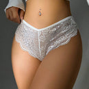 Tanga con diseno de lazo con encaje floral