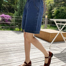 DAZY Shorts mezclilla bermuda con fruncido