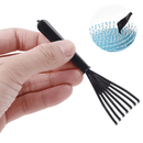 1 pza Herramienta limpiadora de cepillo para cabello, rastrillo para limpiarla suciedad en el cepillo para cabello, con mango de plástico, para el salón y el hogar