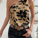Clasi Blusa con estampado floral de un hombro