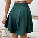 Pantalones Cortos de Mujer Cremallera Pliegues Lazo delantero Liso Casual