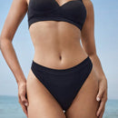 Leisure tanga solido sexy, comodo, con cintura media, sin costuras y elastico, amigable con la piel - desnudo