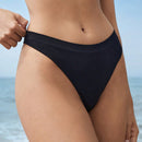 Leisure tanga solido sexy, comodo, con cintura media, sin costuras y elastico, amigable con la piel - desnudo