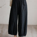 DAZY Pantalones unicolor de cintura elastica con textura