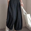 DAZY Pantalones unicolor de cintura elastica con textura