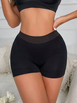 Shorts ribete en contraste cintura cintura