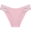 FINETOO 1 Pieza Braguita Triangular Sin Costuras, De Encaje Y Color Solido Para Mujeres
