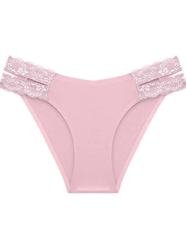 FINETOO 1 Pieza Braguita Triangular Sin Costuras, De Encaje Y Color Solido Para Mujeres