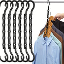 1/6/12pcs Percha Mágica A Prueba De Viento Creativa, Percha De Plástico PP Multifuncional, Percha Plegable Giratoria Que Ahorra Espacio, Gancho De Conexión De Almacenamiento
