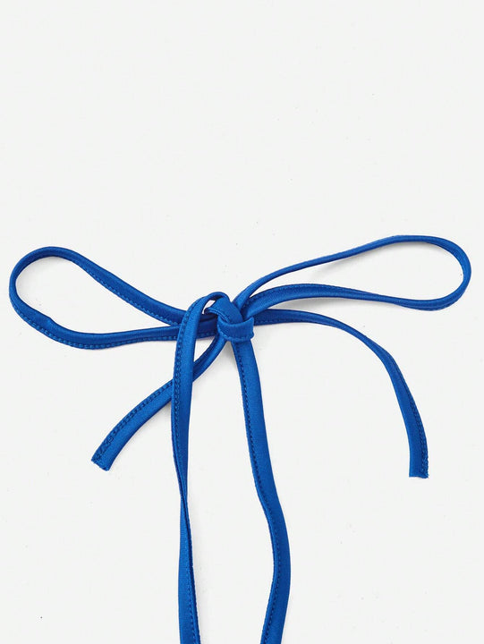 WYWH Top de tirantes con patron geometrico de hombros con cordon