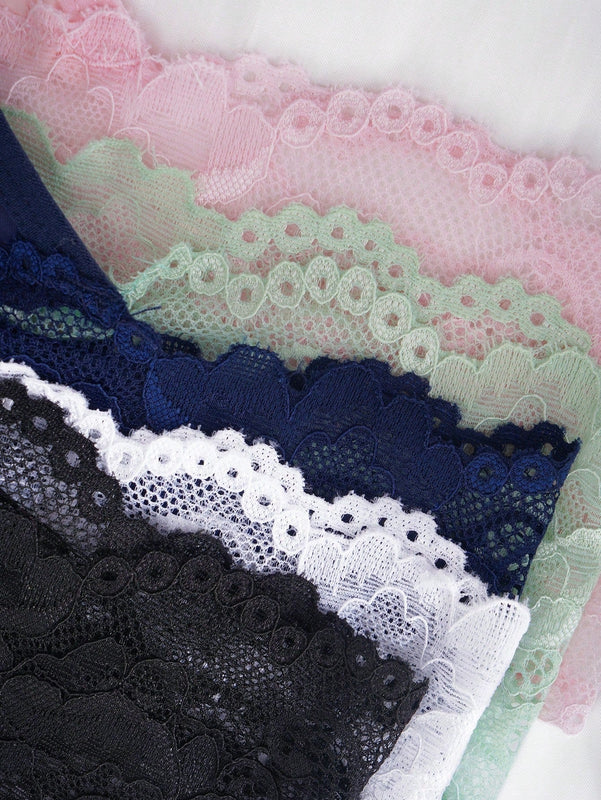 Underwear&sleepwear basics 5 paquetes de lenceria de encaje con contrastes y bragas
