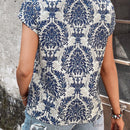LUNE Blusa con estampado con abertura de manga murcielago