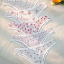 5 piezas Bragas floral & con estampado de corazon
