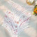 5 piezas Bragas floral & con estampado de corazon