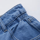 DAZY Pantalones Cortos De De Jean De Cintura Alta Con Dobladillo Enrollado