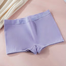 Calzoncillos ajustados casuales de color liso con cintura elastica para mujer
