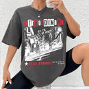 Camiseta casual de manga corta con cuello redondo para mujer con estampado de caricaturas adecuada para el verano