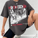 Camiseta casual de manga corta con cuello redondo para mujer con estampado de caricaturas adecuada para el verano