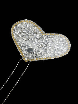 Pegatinas pezon con diseno de diamante de imitacion con cadena pezon