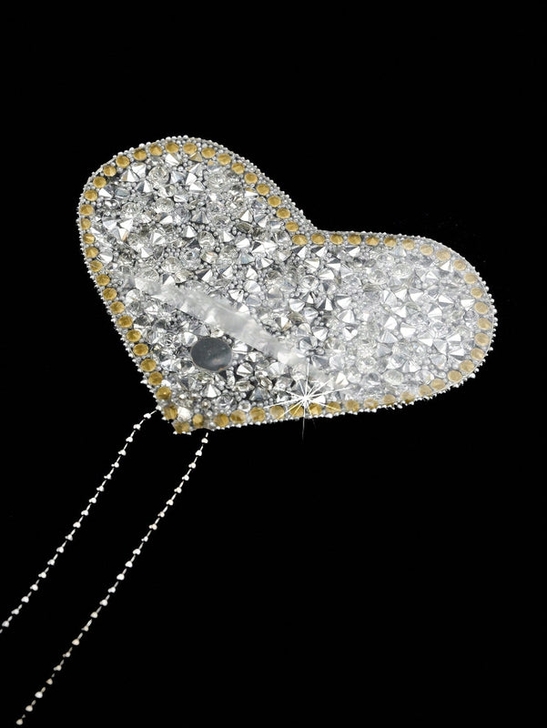 Pegatinas pezon con diseno de diamante de imitacion con cadena pezon