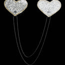 Pegatinas pezon con diseno de diamante de imitacion con cadena pezon