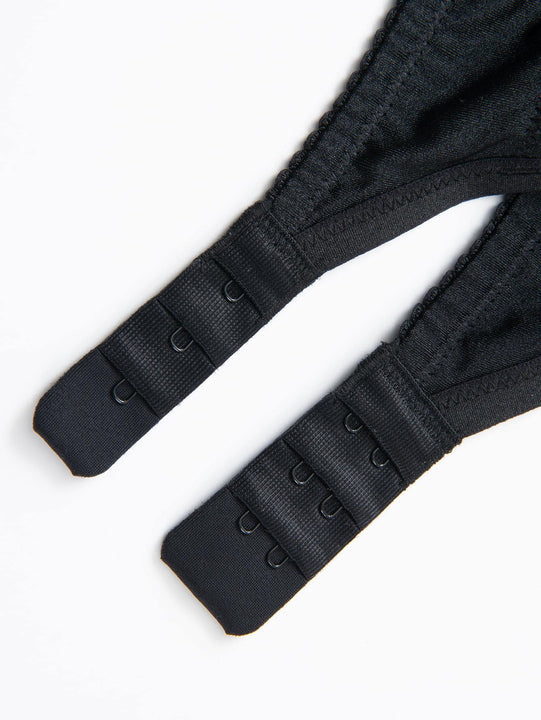 Wingslove sujetador con copa de 1/2 transparente con encaje y aro, sexy, para navidad