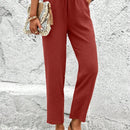 Lune pantalones elegantes de talle alto y largo con estampado de leopardo vintage, de uso casual y para la oficina, con tobillo entallado