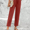 Lune pantalones elegantes de talle alto y largo con estampado de leopardo vintage, de uso casual y para la oficina, con tobillo entallado