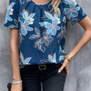 LUNE Blusa con estampado floral de manga farol