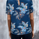 LUNE Blusa con estampado floral de manga farol