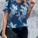 LUNE Blusa con estampado floral de manga farol