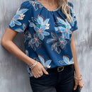 LUNE Blusa con estampado floral de manga farol