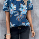 LUNE Blusa con estampado floral de manga farol