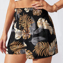 Tall Shorts con estampado tropical de cintura elastica