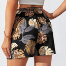 Tall Shorts con estampado tropical de cintura elastica