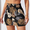 Tall Shorts con estampado tropical de cintura elastica