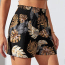 Tall Shorts con estampado tropical de cintura elastica
