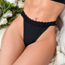 Lenceria De Encaje Con Detalle De Contraste En La Panty