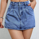 Skort mezclilla de talle alto