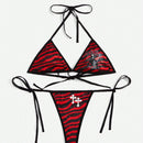 ROMWE Grunge Punk Set de lenceria cruzado & estampado de esqueleto