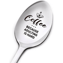 1pc, Cuchara Divertida Para Amantes Del Café, Regalos Para Mujeres Hombres, Regalos De Cumpleaños De Acción De Gracias Navidad Para Amantes Del Café Hija Hijo Mamá Papá Abuela Abuelo, Cuchara De Café De Acero Inoxidable Grabada