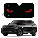 Parasol para Coche con Ojos Rojos, Bloquea los Rayos UV en el Parabrisas - Protector Plegable de Sol con 4 Ventosas Gratis Mantiene Fresco la Playa y Paisajes Costeros