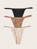 3 piezas Tanga unicolor