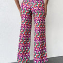 Pantalones de pierna ancha con estampado