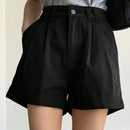 Dazy-Less Pantalones Cortos De De Jean Con Dobladillo Enrollado De Cintura Alta
