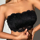 Sujetador Bandeau De Encaje Floral, Lenceria