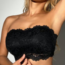 Sujetador Bandeau De Encaje Floral, Lenceria