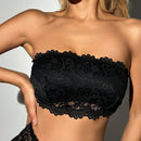 Sujetador Bandeau De Encaje Floral, Lenceria