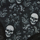 ROMWE Goth 3 piezas Set bragas estampado de craneo ribete con encaje